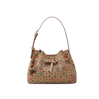 2026 Nova Bolsa Transversal de Ombro Único com Estampa de Cortiça, Estilo Étnico Vintage, Bolsa Elegante para Mulheres c
