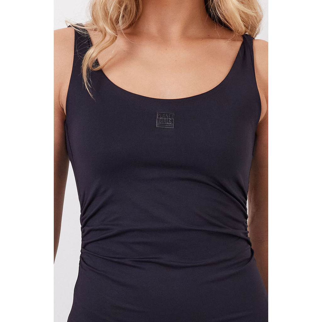 Vestido Curto Decote u Planet Girls Preto · foto 2