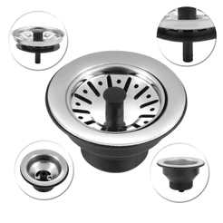 Válvula Americana Para Pias Cubas E Tanques De Inox 3.1/2 Aço inoxidável Ralo Sifao Esgoto