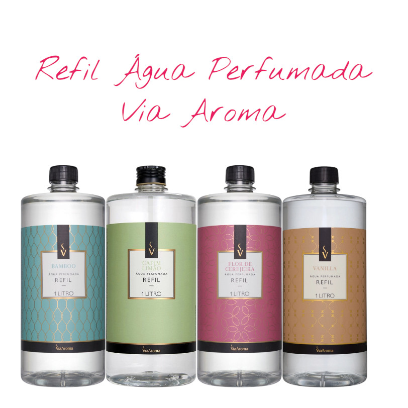 Água Perfumada Roupas Tecidos E Lençol Via Aroma Refil 1l
