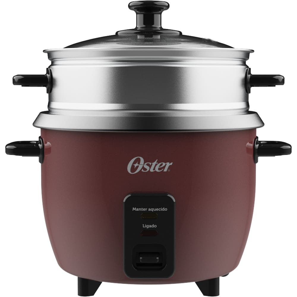 Panela Elétrica de Arroz 1L Antiaderente Função Aquecer Tampa de Vidro Oster