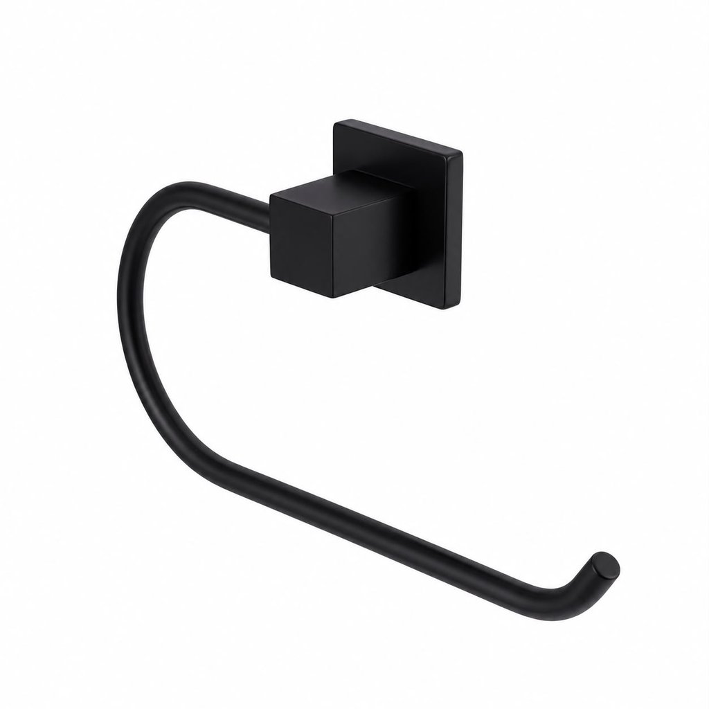 Porta Toalha Rosto para Banheiro Luxo Modelo Grécia - PRETO