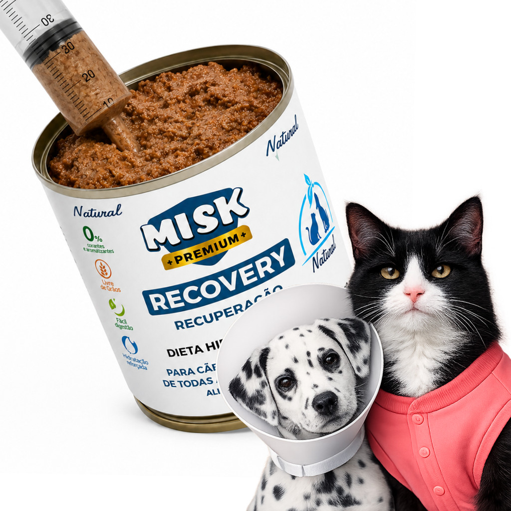 Ração Úmida Recovery Para Cães E Gatos 280g Recuperação Hipercalórica Misk Premium Nutritiva