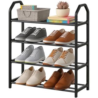 Sapateira 4 Divisórias Minimalista Plástico com Metal Organizador Multiuso Desmontável!