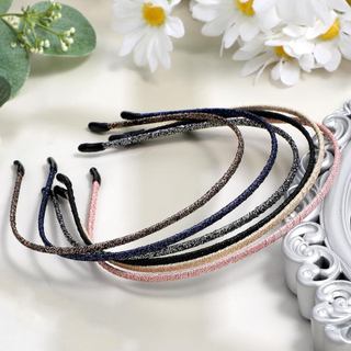 Faixa de Cabelo Fina 6 Peças, Faixas de Cabelo Finas de Plástico, Faixa de Cabelo com Lantejoulas Antiderrapante Aprimor