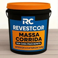 Massa Corrida PVA Premium Galão 3,6 Litros Interior Niveladora Revestimento