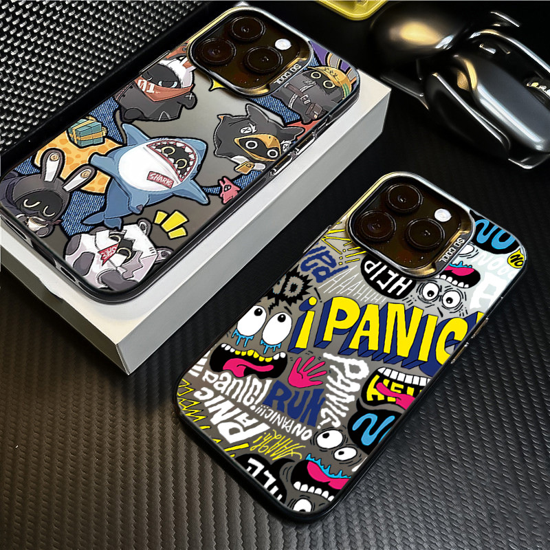 Figura De Tubarão Dos Desenhos Animados Graffiti Caso De Telefone Para Samsung A26 A36 A56 A06 4G A16 A55 A54 A53 A52 5G