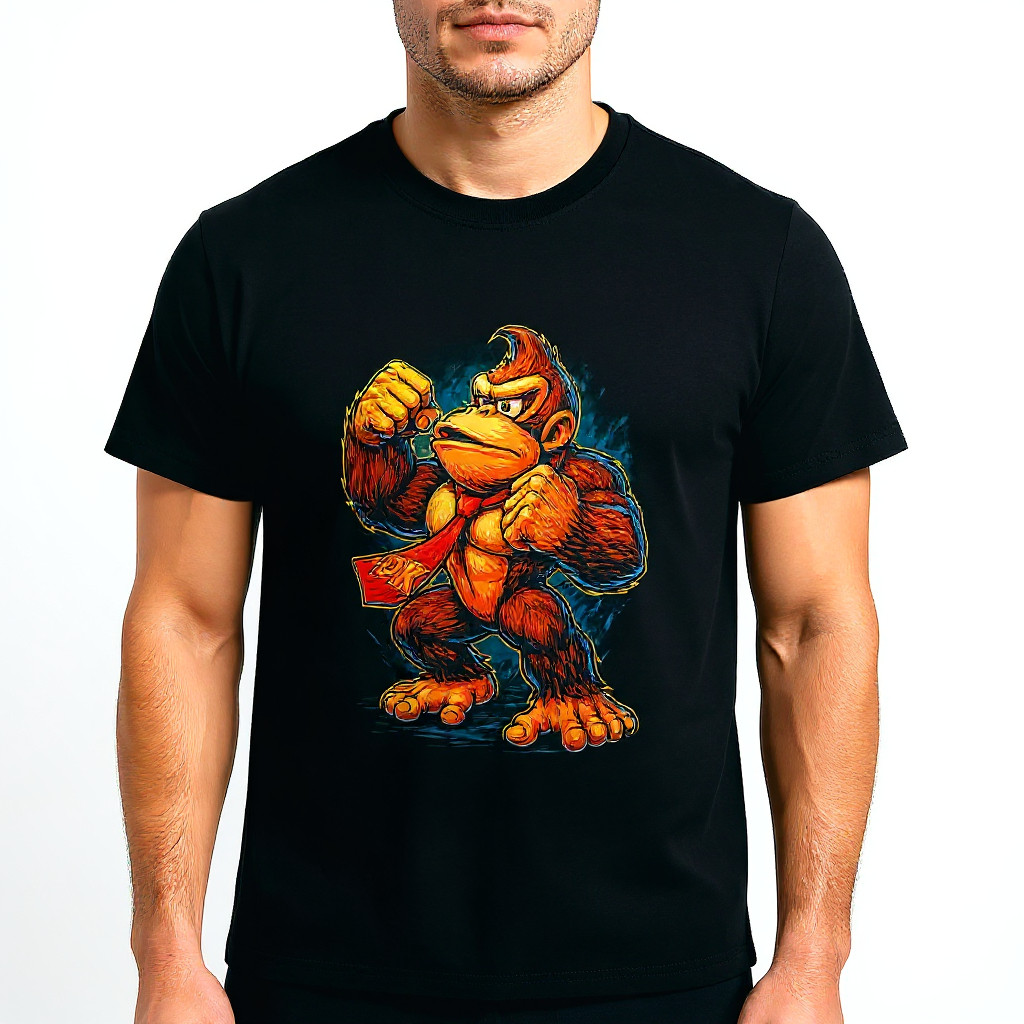 Camiseta Donkey Kong Retrô Gamer | Estampa Inspirada em Clássico dos Games | 100% Algodão | Unissex | Adulto e Infantil