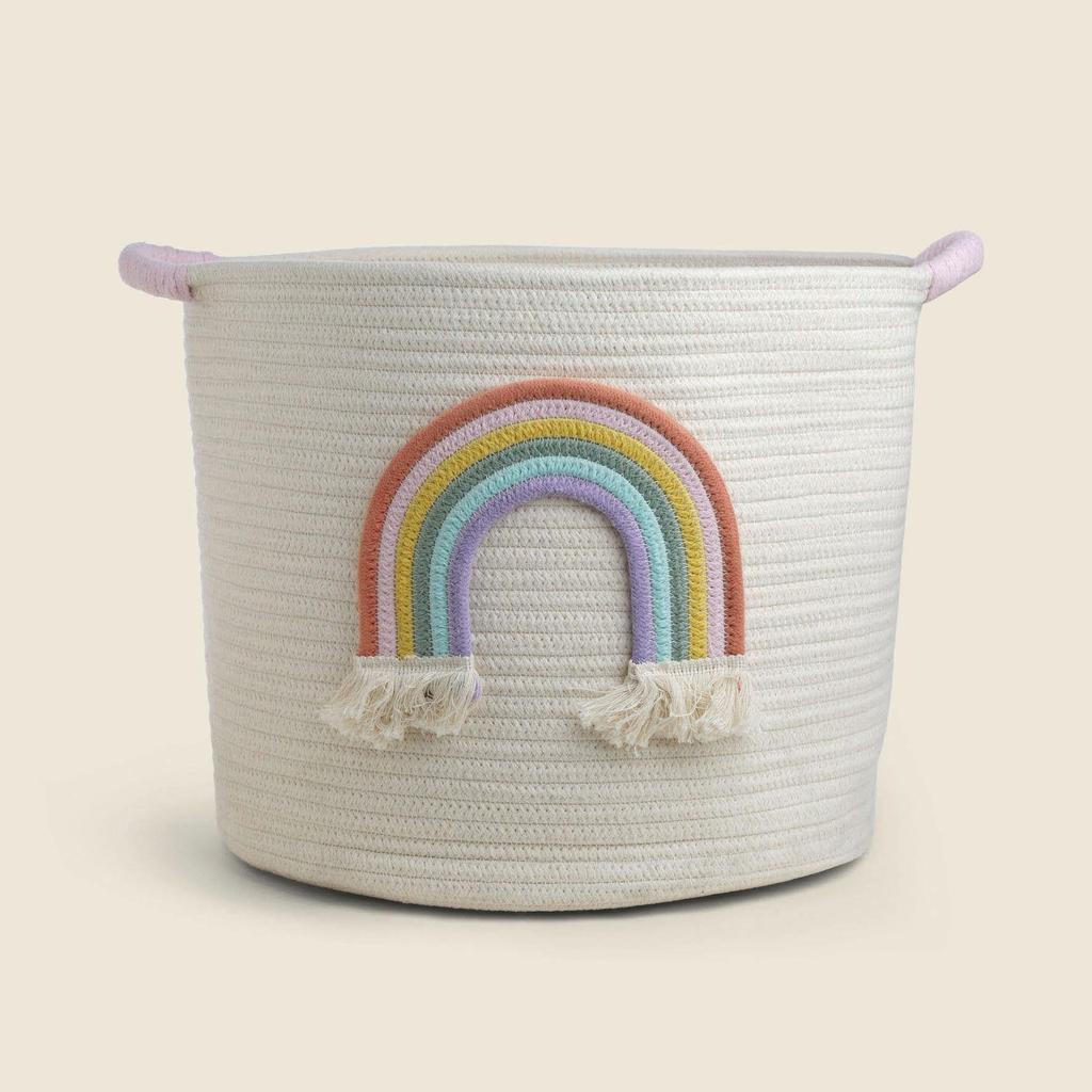 Cesto Unicorn Redondo 36x31cm - A\BABY Cesto Unicorn Redondo Algodão 36x31cm - A\BABY