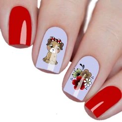 120 Adesivos de unhas Pelicula para unha 3D no cartelão manicure