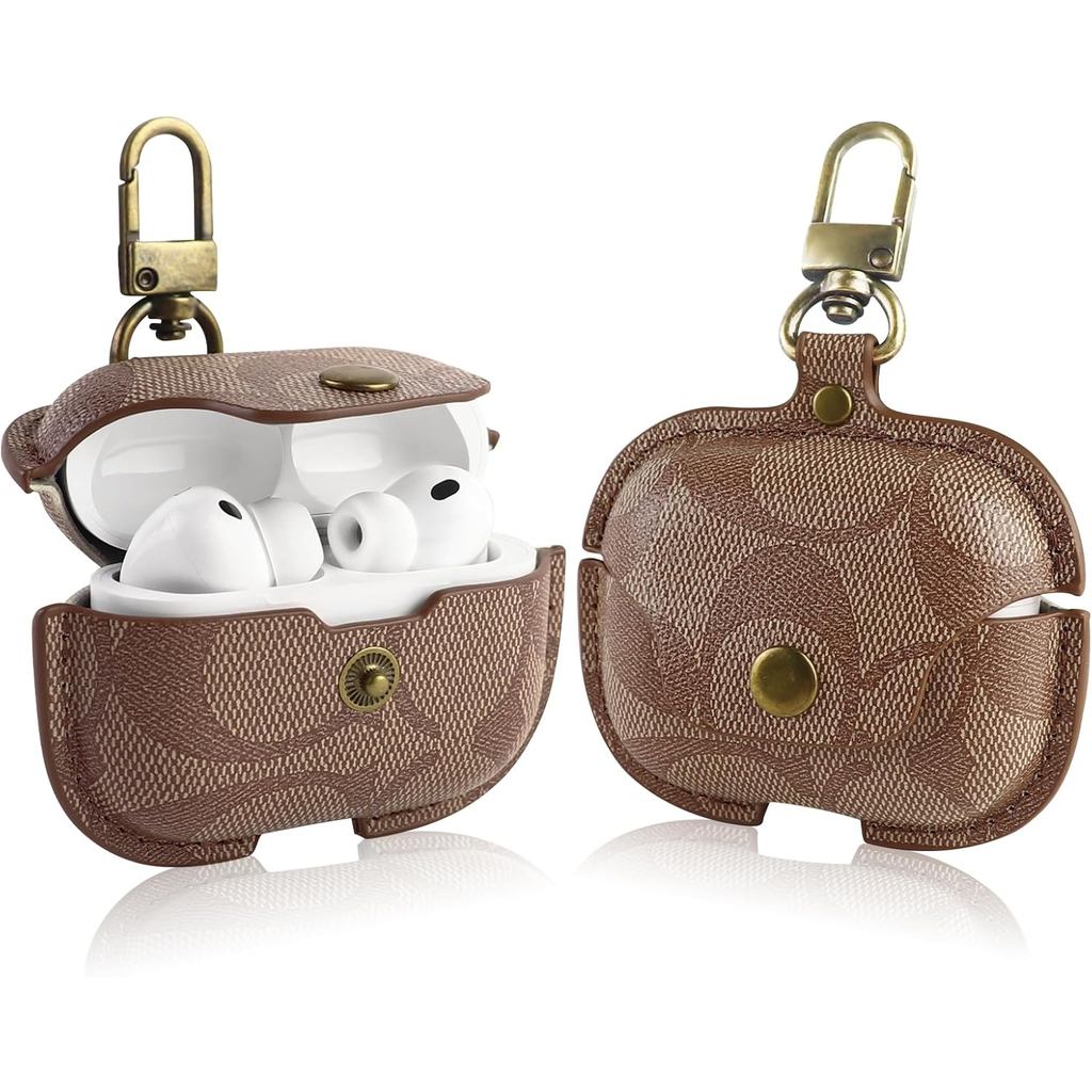Capa para AirPods Pro 3, Capa Protetora de Couro Bonita e à Prova de Choque para