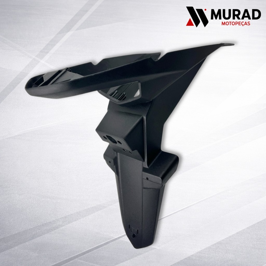 PARALAMA TRASEIRO SUPORTE PLACA HONDA NXR BROS 160 2015 A 2024 PRETO INJETADO SEM ADAPTAÇÃO — imagem 2 de 2