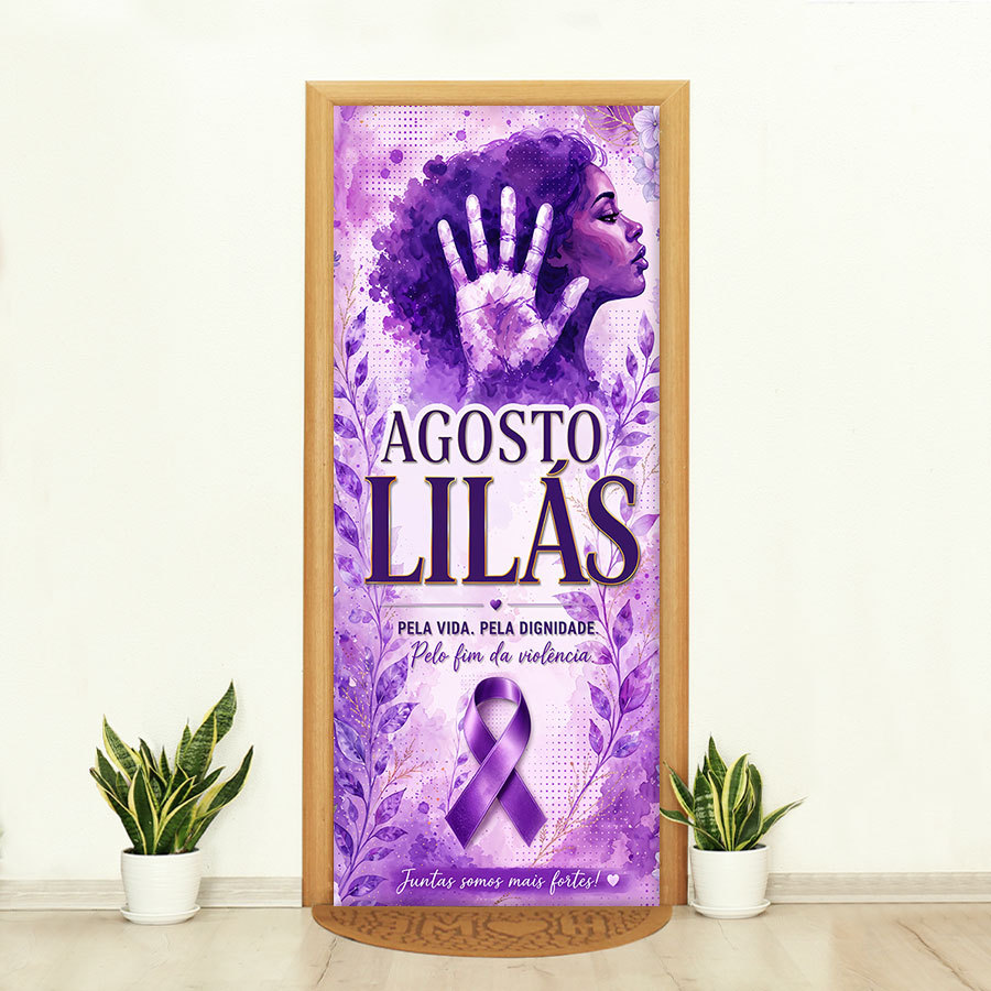 Capas De Porta Sublimado Decorativa Meses de Conscientização Medidas