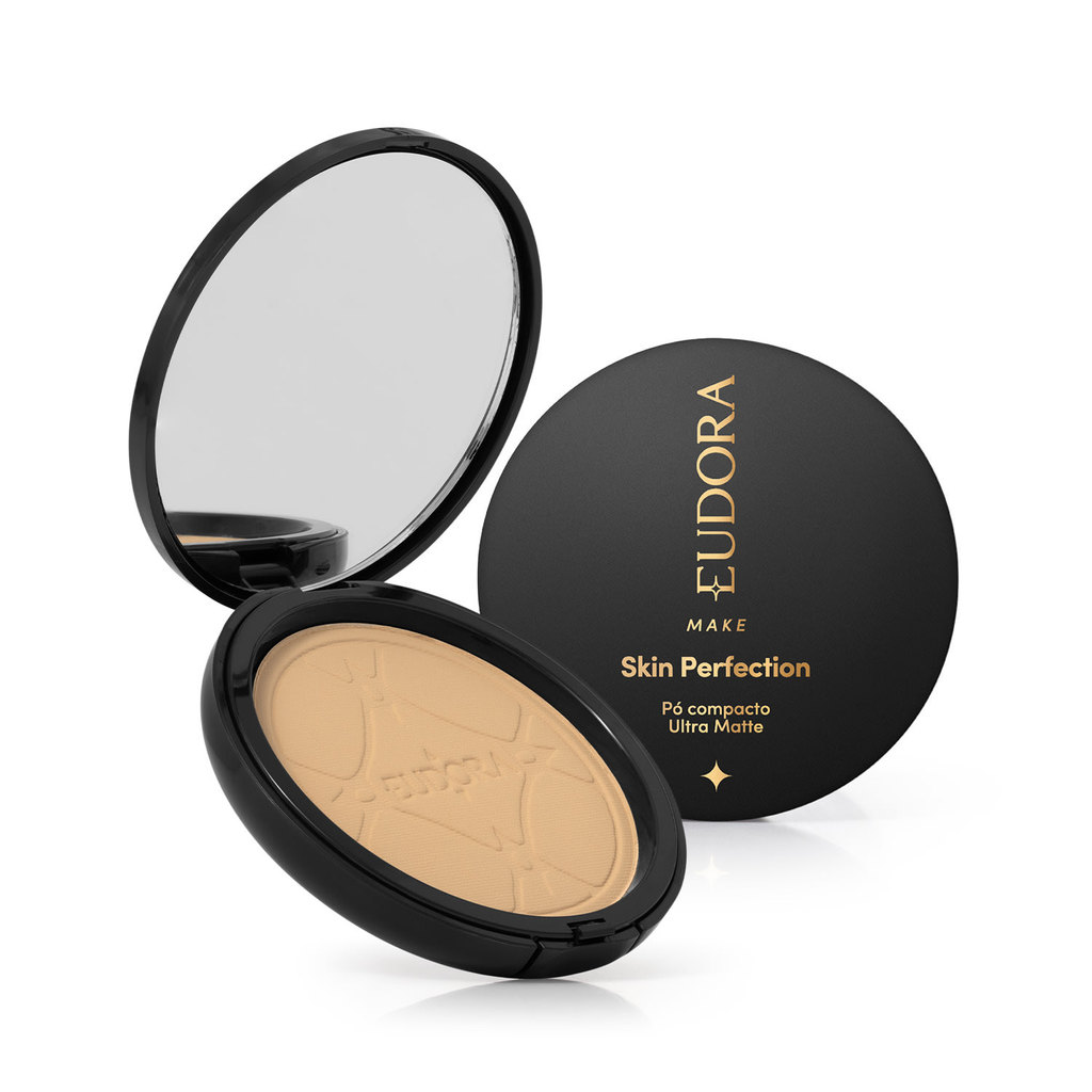 Pó Compacto Ultra Matte Eudora Make Perfect Skin Cor 235 10g