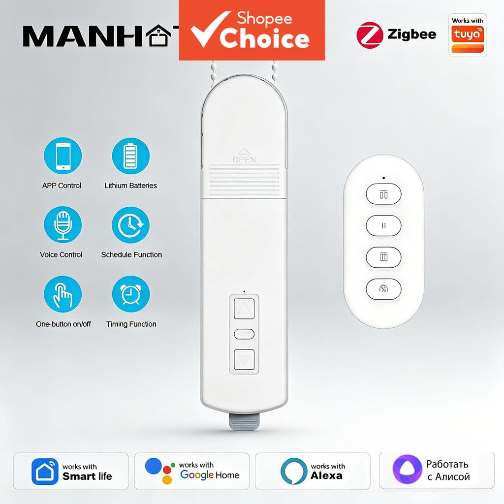 Motorizado Inteligente DIY Motor de Corrente de Cortina Elétrica Zigbee para Persianas e Persianas Manuais