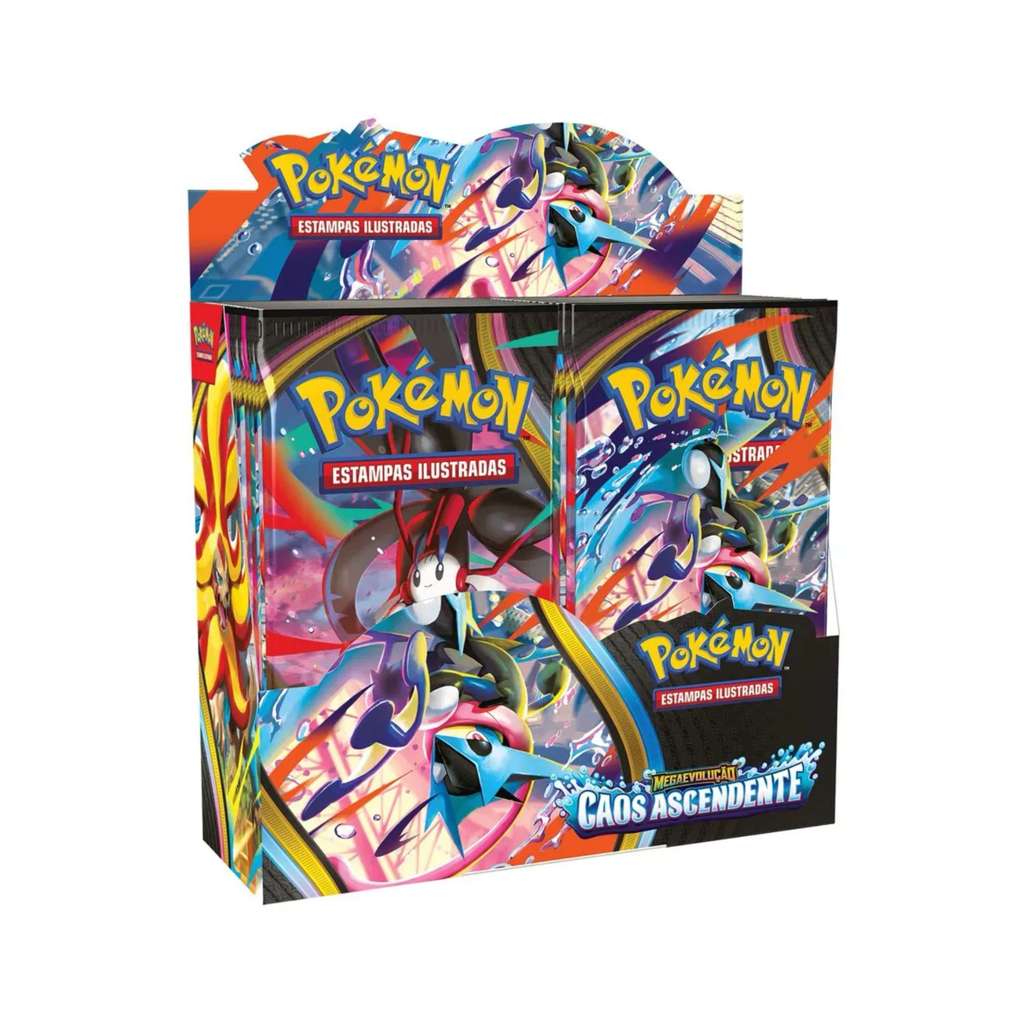 Display Box Expositor Pokémon TCG Caos Ascendente com 36 Boosters