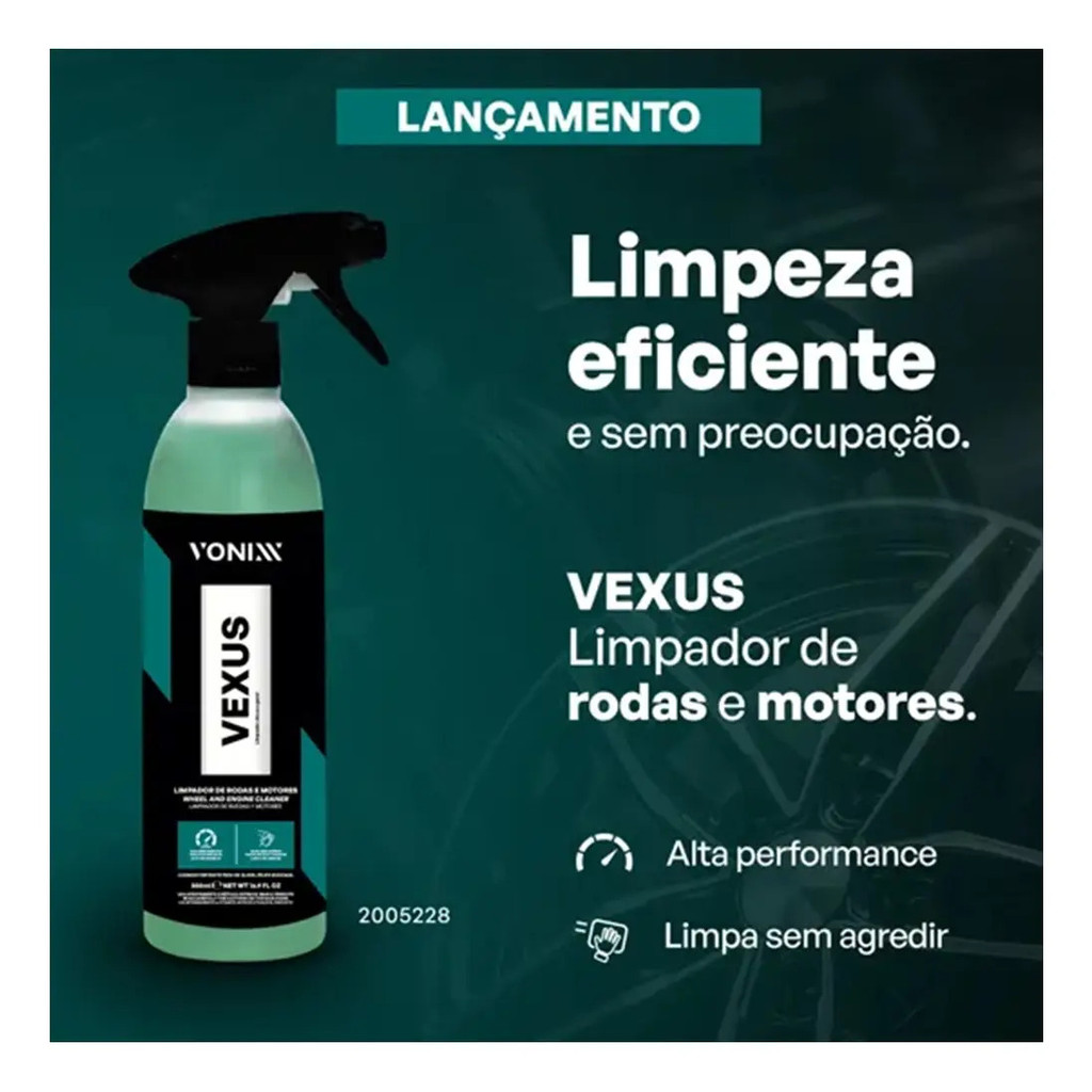 Kit Vonixx Vexus Pretinho Escova Para Limpeza Pneu — imagem 2 de 2