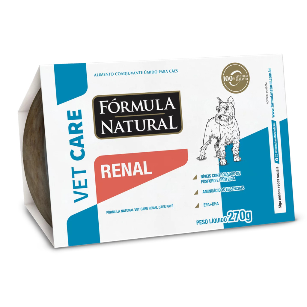 Ração Úmida Fórmula Natural Vet Care Renal 270g Cães Adultos
