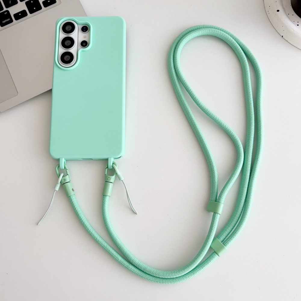 Capa De Telefone Candy Color Com Cordão Longo Para Samsung Galaxy A55 A54 A53 A52 A37 A36 A35 A34 A33 A32 A27 A26 A25 5G