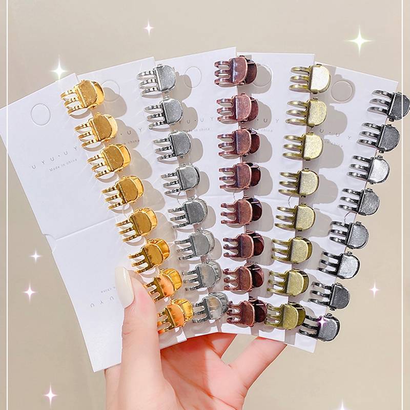 [MAR] 5 Pcs Vintage Pequeno Metal Cabelo Garras Doce Mini Grampos Moda Estilo Durável Acessórios Para Mulheres Acessório