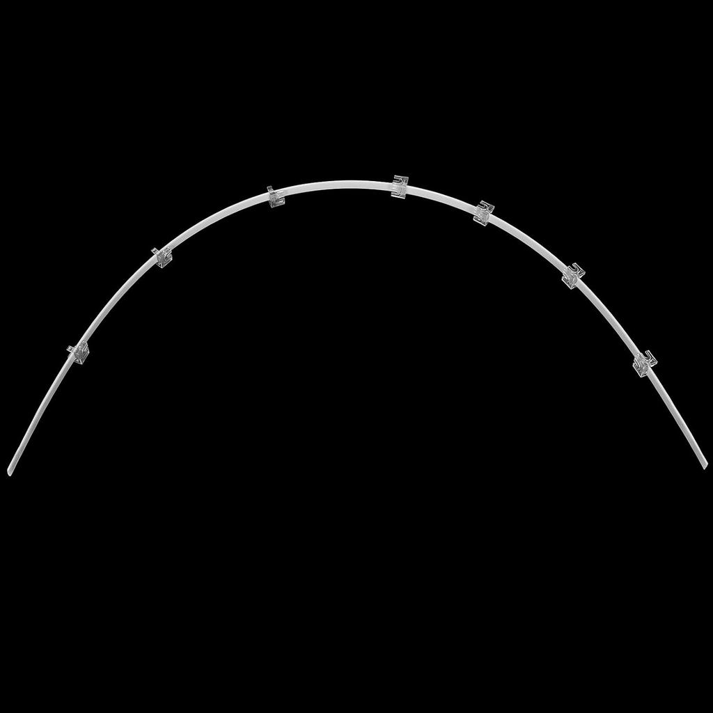 Varão de cortina arqueado Geelin para janelas curvas, extensível de 24" a 48", varão de cortina curvo de fibra de vidro