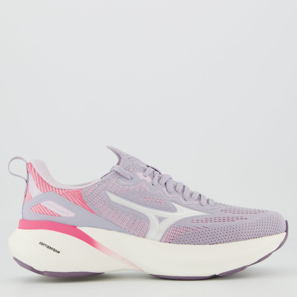 Tênis Mizuno Glow 3 Feminino Lilás e Branco