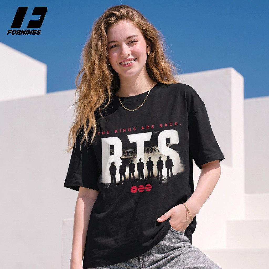 Camiseta BTS Kpop Bangtan Army Fã Turnê 2026 Show 100% Algodão Unissex
