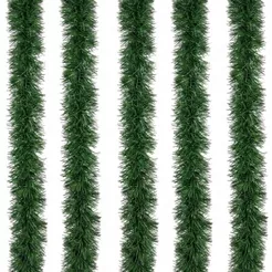 Kit 5 Festão De Natal Verde Claro 2m Flexível Decoração