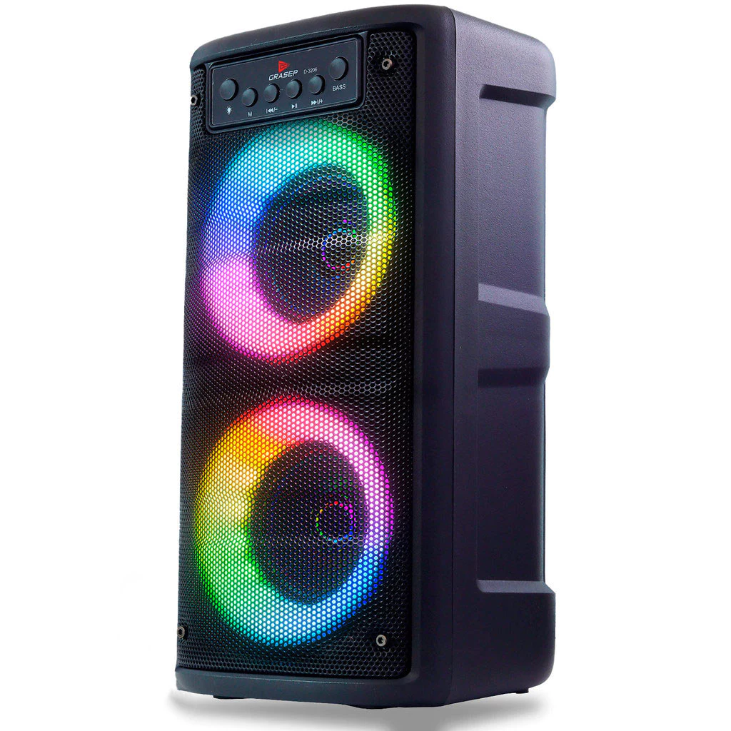 Caixa De Som Bluetooth Torre Led RGB Função TWS Rádio FM Pendrive Cartão SD USB Auxiliar P2 — imagem 1