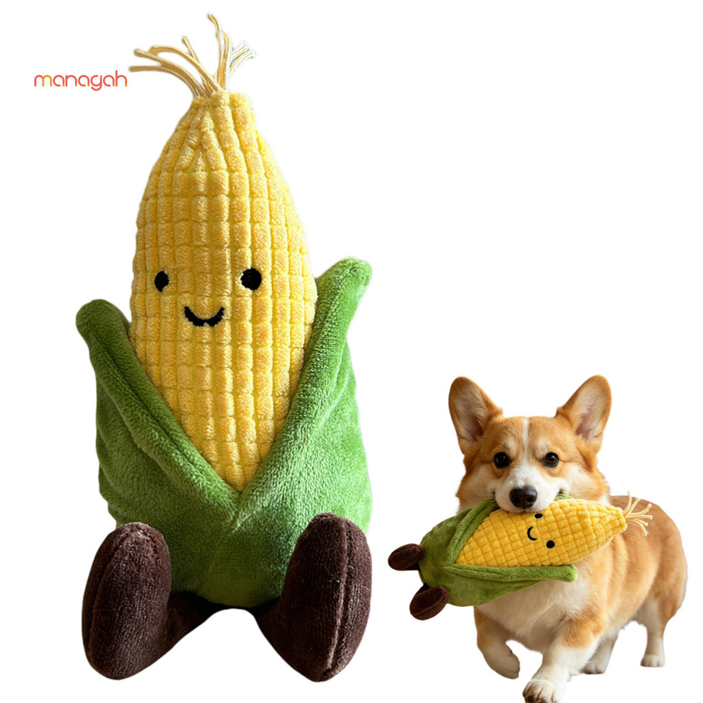 Brinquedos Para Cães Moagem De Dentes , Brinquedo De Milho De Pelúcia Macio Com Guincho Durável Animais De Estimação Peq