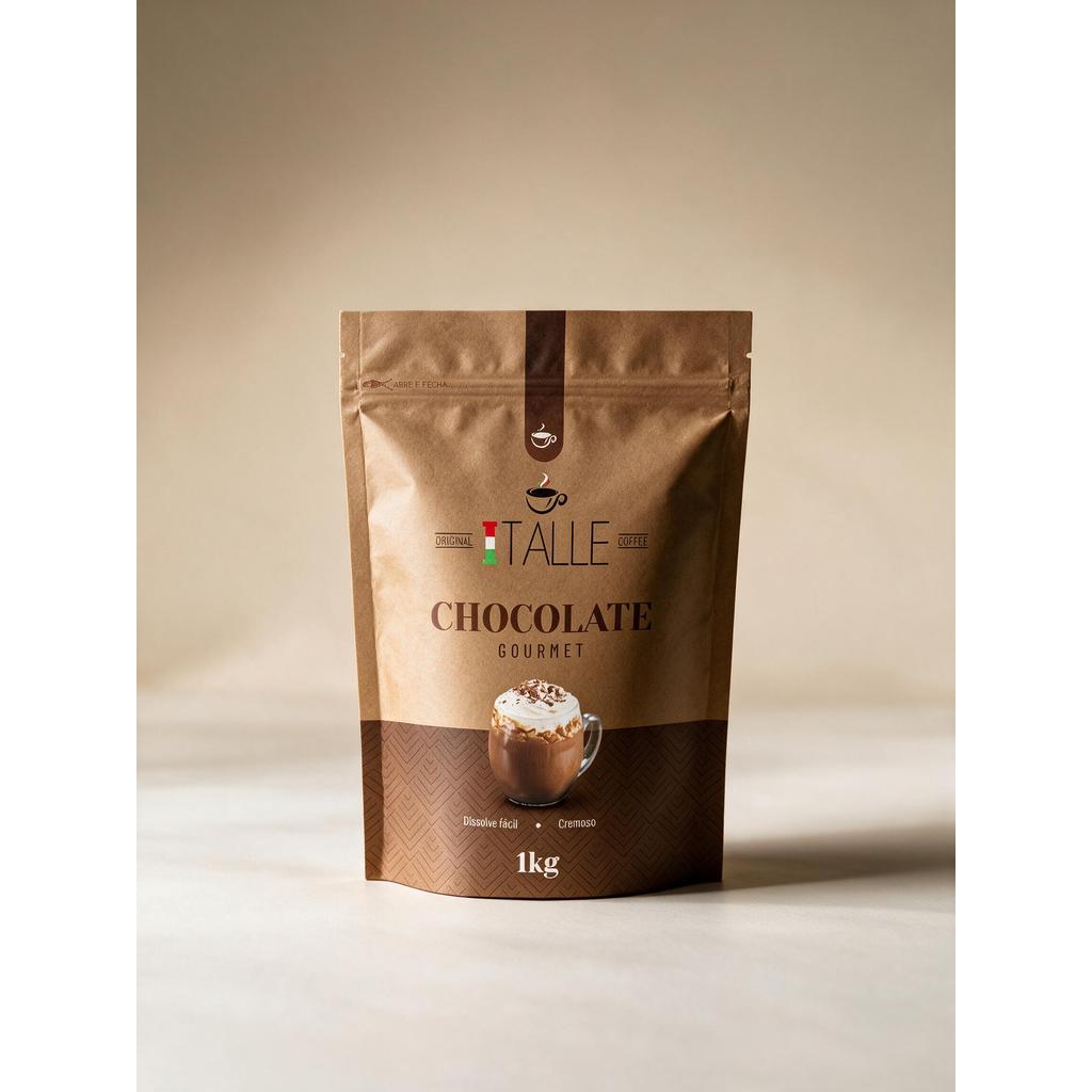 Chocolate Café Italle Chocolate Gourmet Chocolate em Pó 1kg Achocolatado Italle · foto 2
