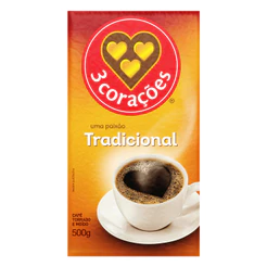 3 Corações Café torrado e moído a vácuo tradicional 500g