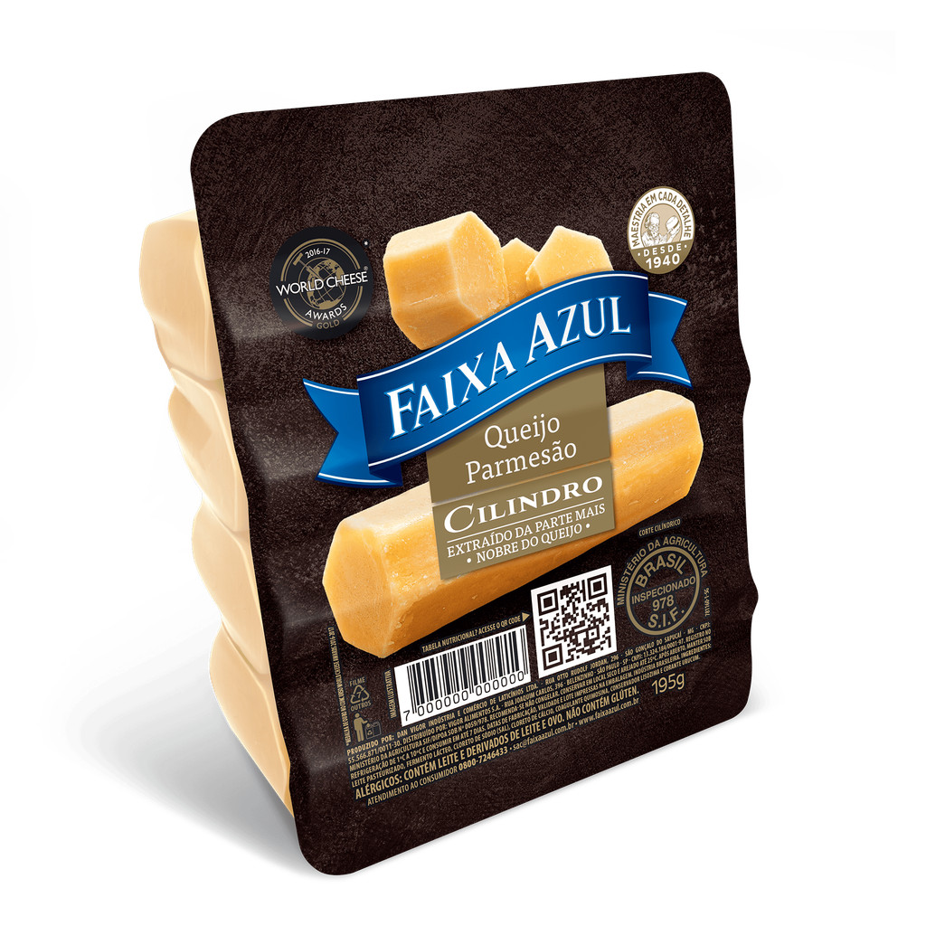Faixa Azul Queijo parmesão cilindro 195g