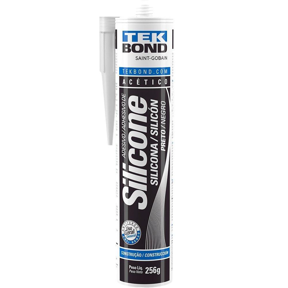 Silicone Acético Tekbond Preto 256g