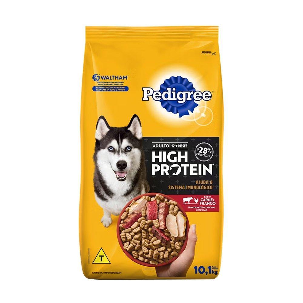 Ração Pedigree High Protein Adulto Carne e Frango 10,1Kg