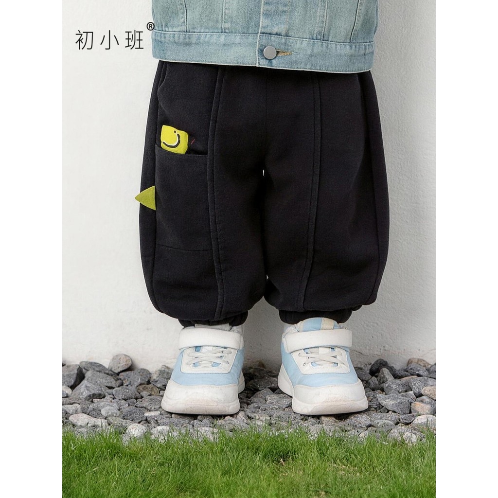 Calças de bebê primavera outono sweatpants dos desenhos animados pequeno dinossauro moda meninos crianças sweatpants clá