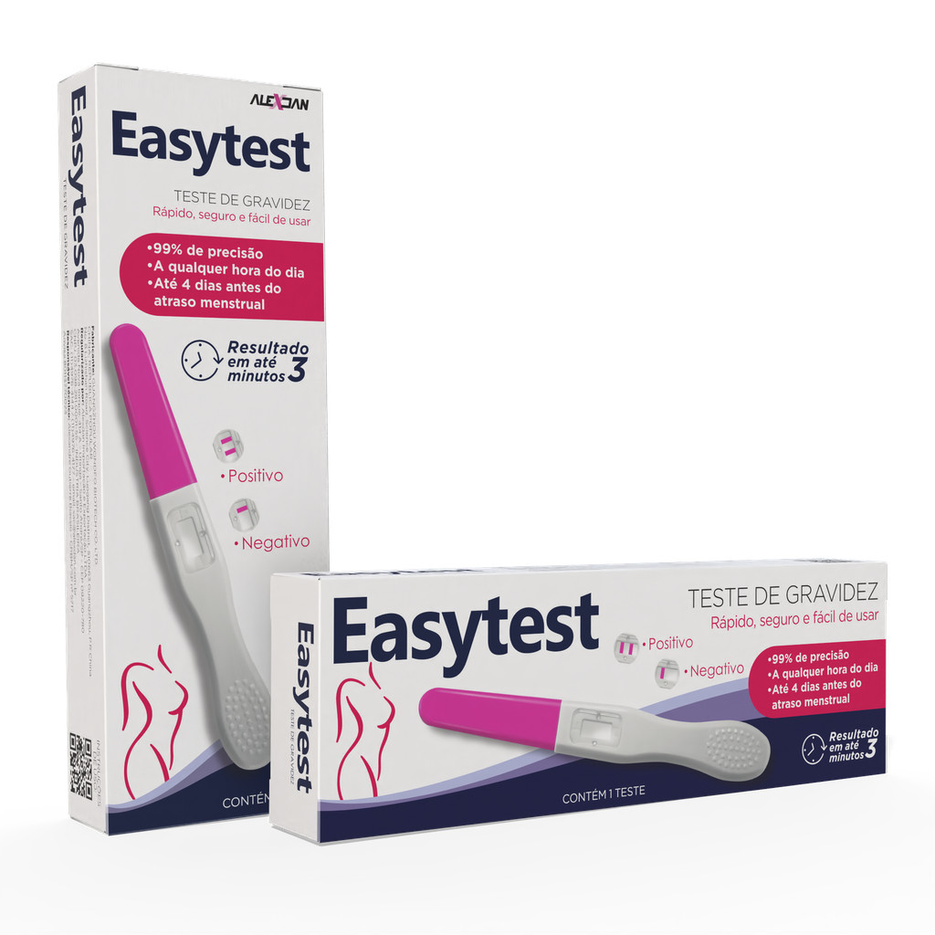 Teste de Gravidez em Caneta Easy Test Kit com 2 Testes Precisos Resultado Rápido