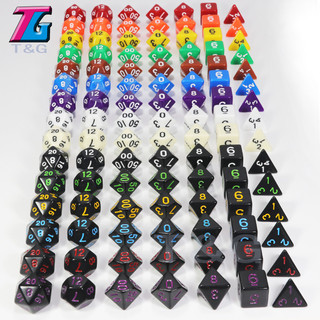 Dados multifacetados correndo grupo COC jogo de tabuleiro DND acessórios do jogo adereços dados 4 lados 6 lados 8 lados 
