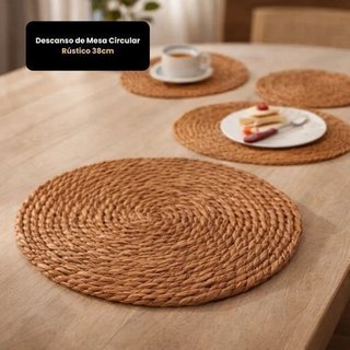 Descanso de Mesa Circular Rústico 38cm