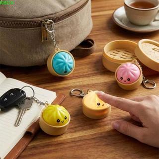 KBOX Mini Dumplings Squishy , Com Pingente De Vapor Iluminado Chaveiro De Pão Cozido No , Pitada Fofa