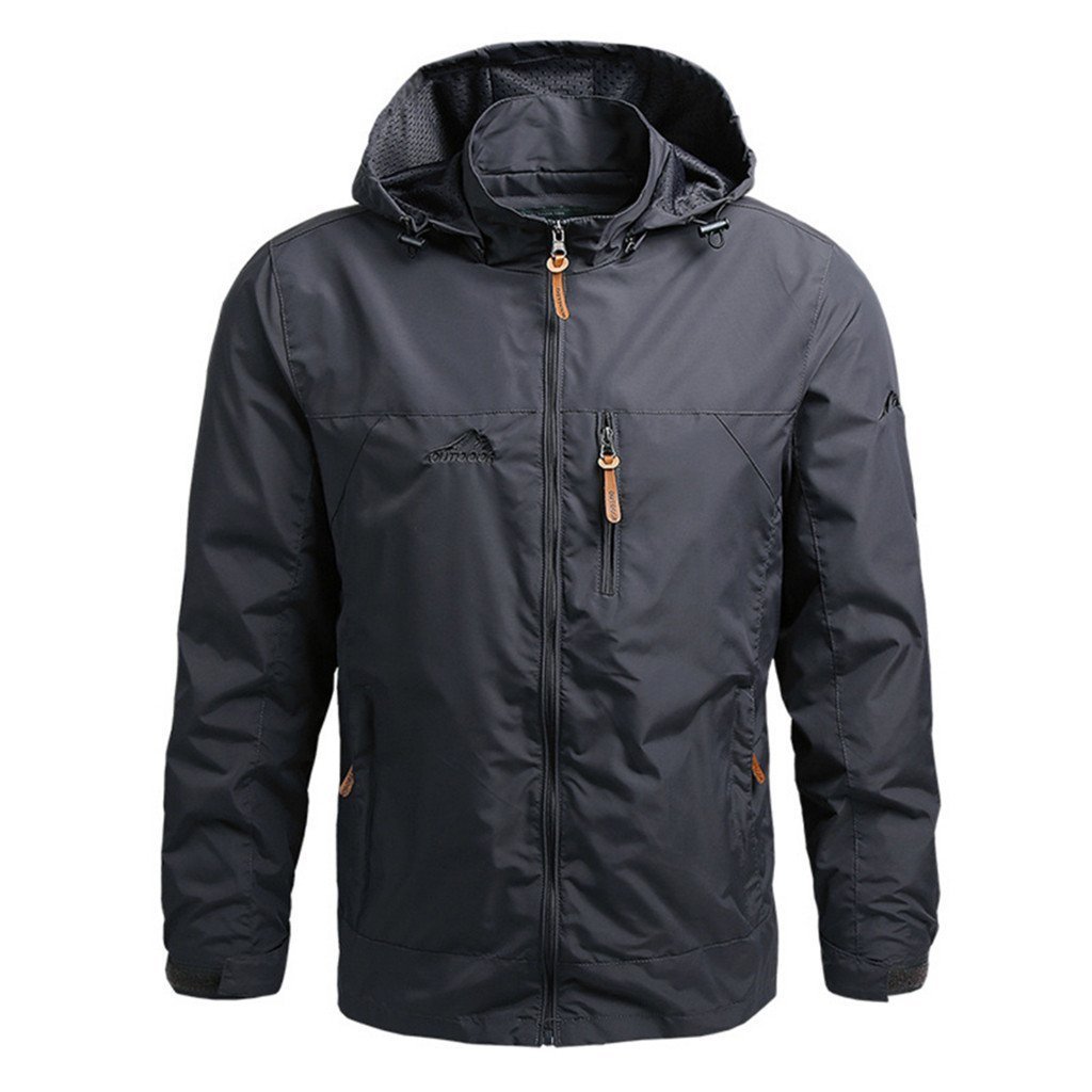 Jaqueta Com Capuz Quente Impermeável Blusão Casaco Para Homens Caminhadas Pesca Outerwear Jaquetas De Chuva E Parkas Des