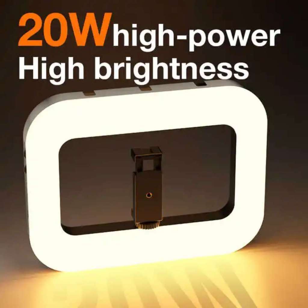 Ring Light Profissional 3000mAh – Ring Light Celular com Tripé Ring Light 20W 9H E30