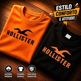 Kit Com 2 Camisetas Masculina HLS Lançamento 100% Algodão Premium Confortável Camisa Blusa Várias Cores