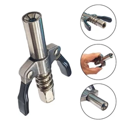 Bico Acoplador Pistola Graxa Engraxar Industrial Alça Dupla Bomba Granel Uso Profissional Alta Resistência