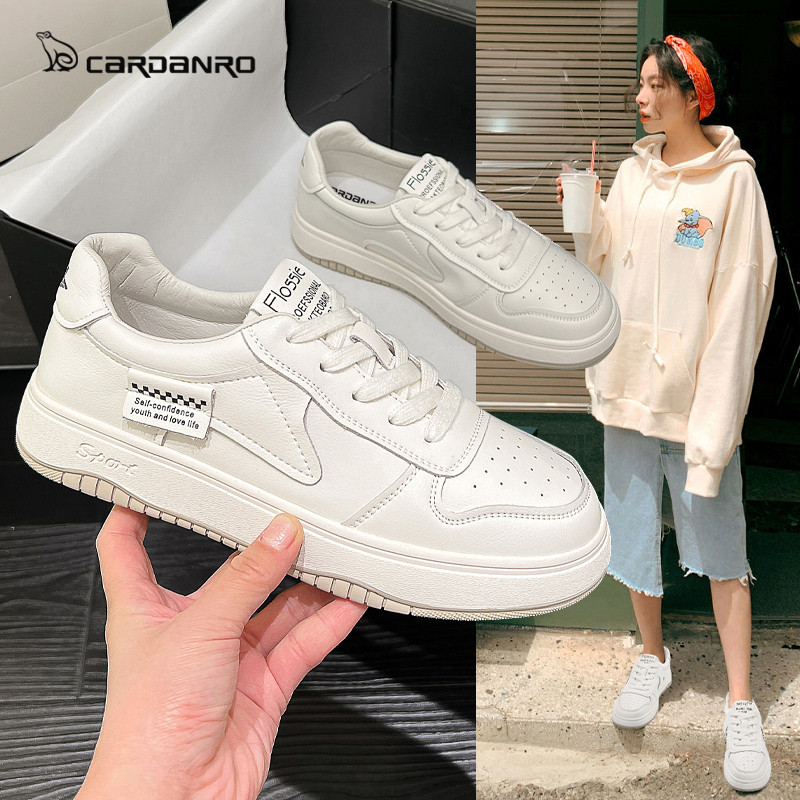 Kadanlu sapatos brancos planos femininos 2026 novo estilo sapatos femininos outono All-Match tênis casuais sapatos femin