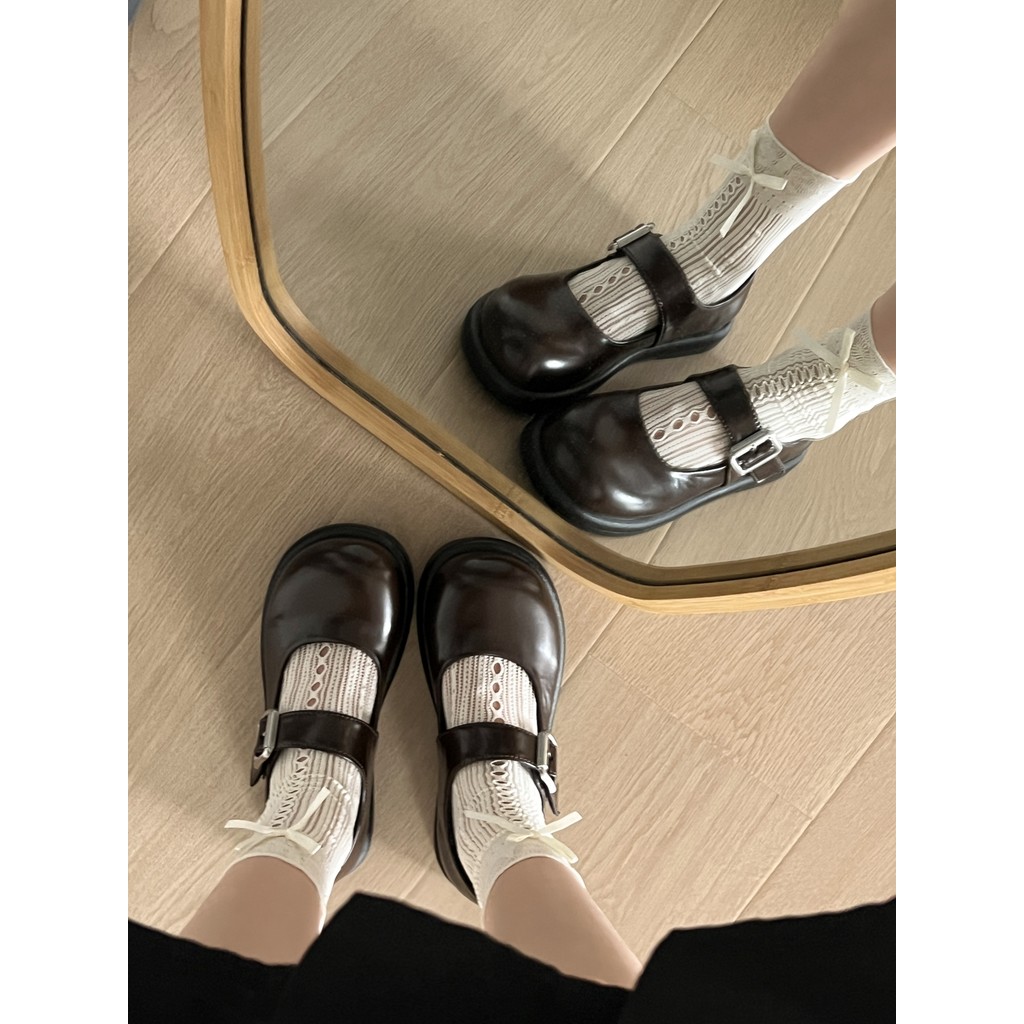 Lo Lolita sapatos femininos 2026 novo estilo Mary Jane sapatos femininos estilo Preppy dedo do pé redondo sapatos de cou