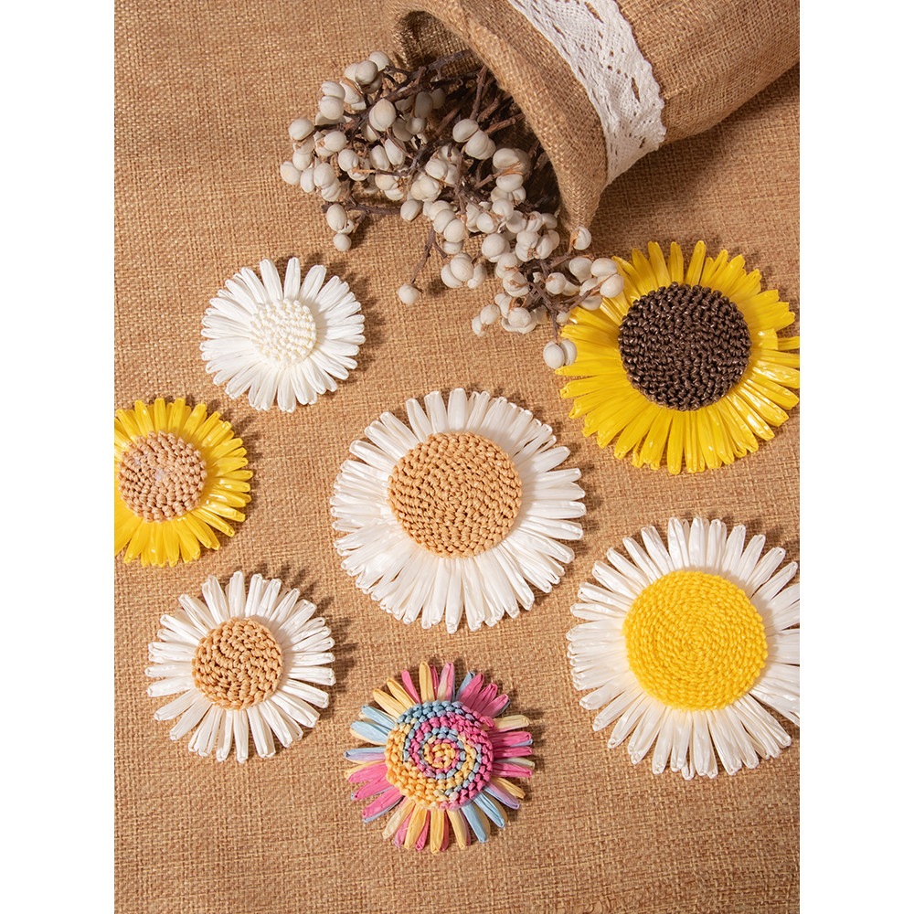 DIY mão-tecido flor tridimensional girassol roupas chapéu acessórios vestido acessórios criativos acessórios