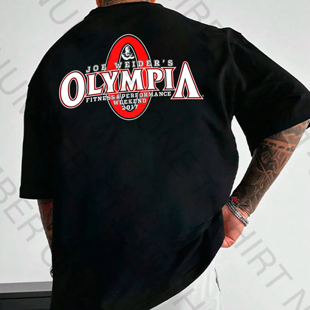 Camiseta Oversized Streetwear Olympia Weekend Academia Gym Body Builder Fitness Unissex Algodão Premium Confortavel