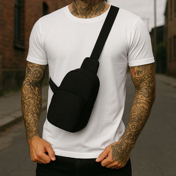Sholder Bag Mini Bolsa Barata Ombro Masculino Feminino PRETA