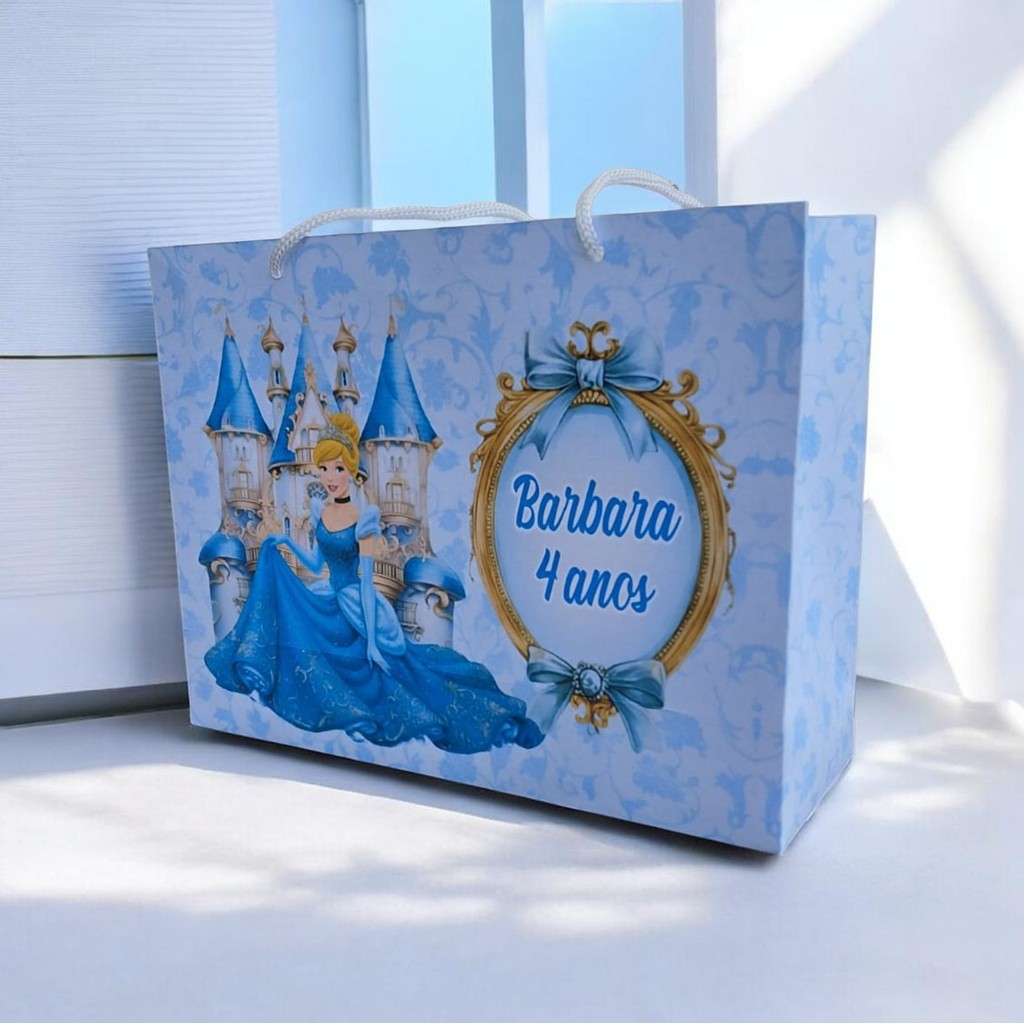Sacolinha personalizadas Cinderela / Personalizado | Sacolinha | Lembrancinha | Mimos | PEGUE E MONTE